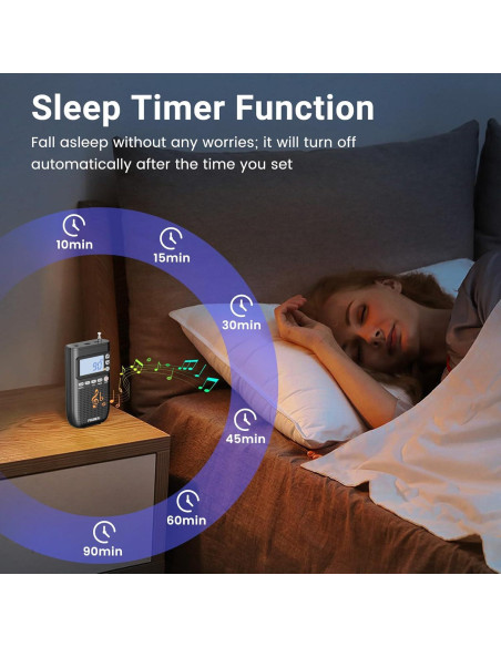 Radio Portátil AM FM PRUNUS J-618 Bluetooth Recargable 2000mAh