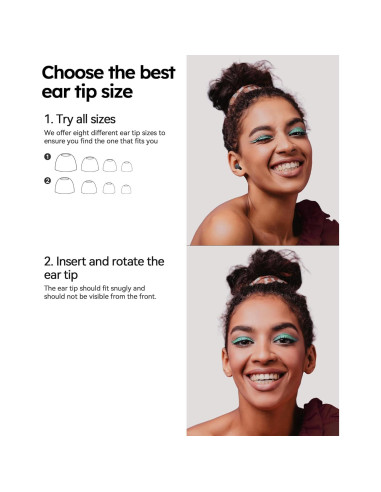Tapones para oídos BIGOOD I7 45dB con 8 puntas reutilizables