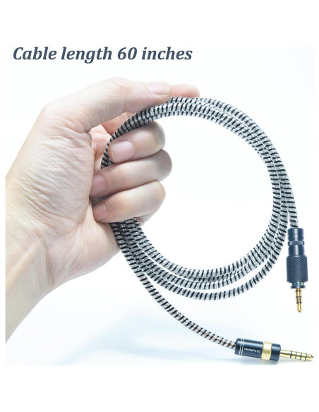 Cables de Reemplazo GUCraftsman 6N Cobre para Sony MDR-MV1 1.5m