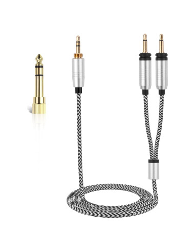 Cable Estéreo 3.5mm Gneinour con Adaptador 6.35mm 1.2m