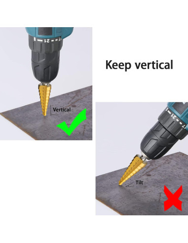 Juego de Brocas Escalonadas HSS Titanio IRONANT 3 Piezas