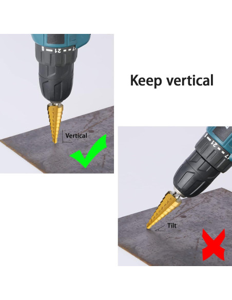 Juego de Brocas Escalonadas HSS Titanio IRONANT 3 Piezas