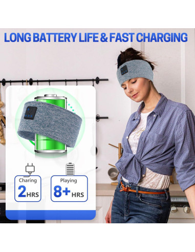 Auriculares Inalámbricos Bluetooth Aurya para Dormir Banda Cabeza