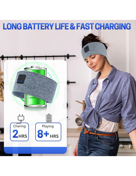 Auriculares Inalámbricos Bluetooth Aurya para Dormir Banda Cabeza