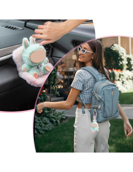 Asiento de Coche para Muñecas Ciunura Rosa 17cm con Clip