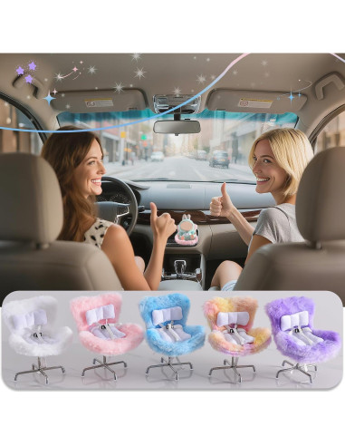 Asiento de Coche para Muñecas Ciunura Rosa 17cm con Clip
