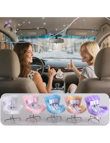 Asiento de Coche para Muñecas Ciunura Rosa 17cm con Clip