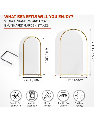 Soporte de Arco de Globos Alfonelli Blanco 99x198 cm