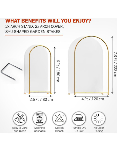 Soporte de Arco de Globos Alfonelli Blanco 99x198 cm