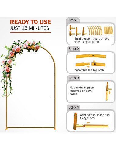 Soporte de Arco de Globos Alfonelli Blanco 99x198 cm