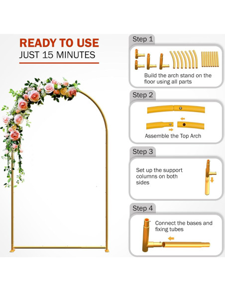 Soporte de Arco de Globos Alfonelli Blanco 99x198 cm