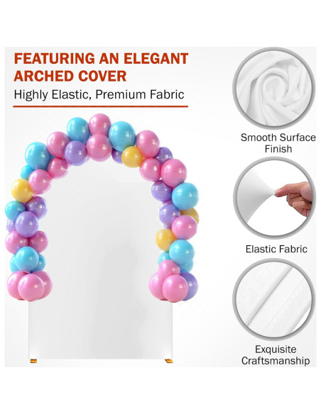 Soporte de Arco de Globos Alfonelli Blanco 99x198 cm