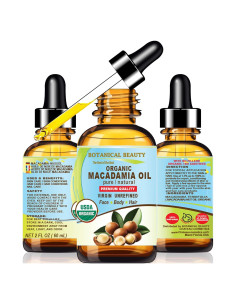 Aceite de Macadamia Orgánico 100% Puro 60 ml - Botanical Beauty