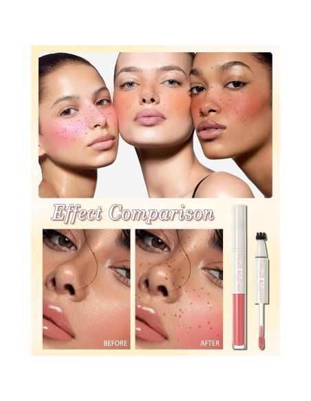 Bolígrafo Rubor de Pecas 2 en 1 Rosa y Sello de Pecas Bolígrafo Rubor de Pecas 2 en 1 Rosa y Sello de Pecas