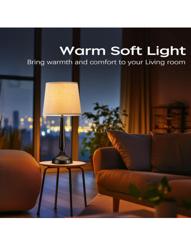 Lámpara de Mesa Inalámbrica PARTPHONER 48.3cm Táctil Recargable