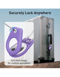 Soporte para AirTag Tandoler con cable de alambre morado 2
