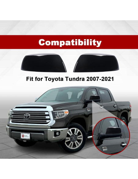 Cubierta de espejo frontal Toyota Tundra/Sequoia 2007-2021