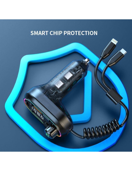 Transmisor FM Bluetooth EAHOSUCC C29 con Carga Rápida 25W