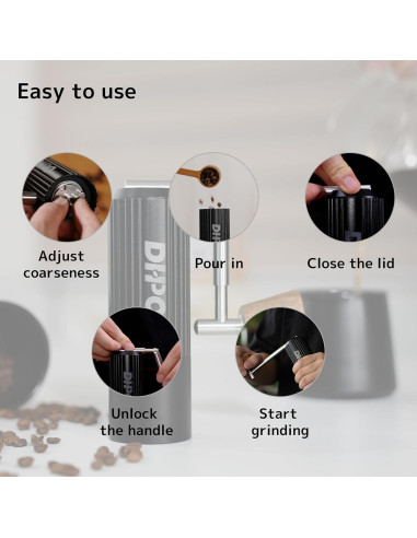 Molino de Café Manual DHPO CH20-01A Plegable Acero Inoxidable