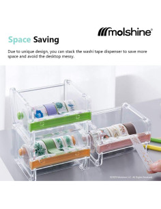 Dispensador de Cinta Adhesiva Molshine Beige 2 Piezas 2