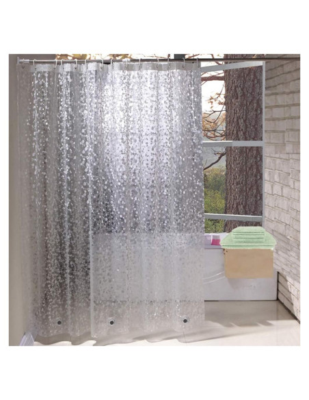 Cortina de Ducha EurCross 183x244 cm EVA Impermeable 3D