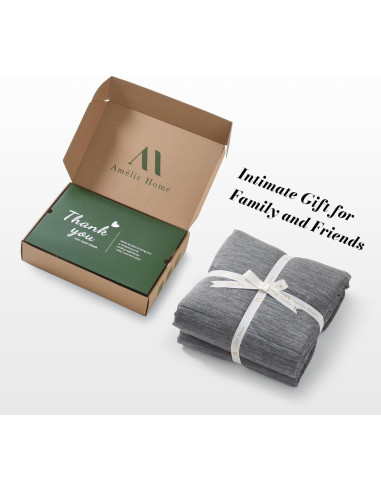 Colcha de Enfriamiento Amélie Queen Gris Carbón Transpirable