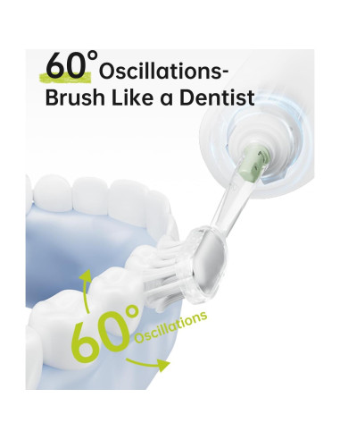 Cepillo de Dientes Eléctrico Laifen Wave SE Verde, 2 Cabezas