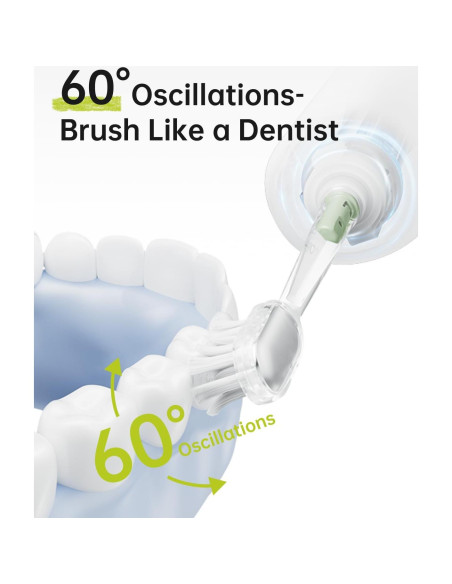 Cepillo de Dientes Eléctrico Laifen Wave SE Verde, 2 Cabezas