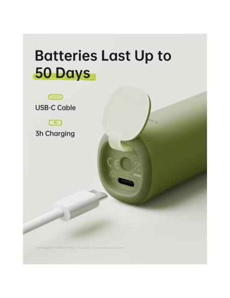 Cepillo de Dientes Eléctrico Laifen Wave SE Verde, 2 Cabezas