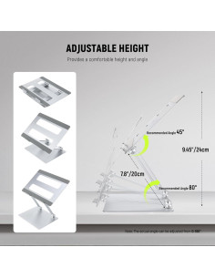Soporte Ajustable para Laptop OTREST CP01S - Aluminio Ergonómico 10kg 2