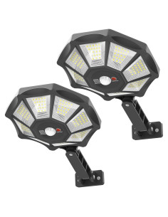 Luces Solares Exteriores OKPRO 168LED 6500K IP66 2 Piezas