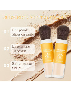Protector Solar en Polvo SPF 50+ NovaCharm - 2 Pcs 7.87g 2