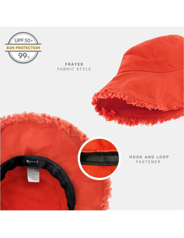 Sombrero de Cubo Desgastado CHOK.LIDS Unisex Algodón UPF 50+