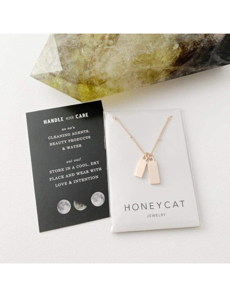 Collar con Etiqueta para Perro Pequeño HONEYCAT Oro Rosa 53-58 cm