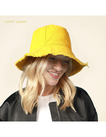 Sombrero de Cubo Desgastado CHOK.LIDS Unisex Algodón UPF 50+