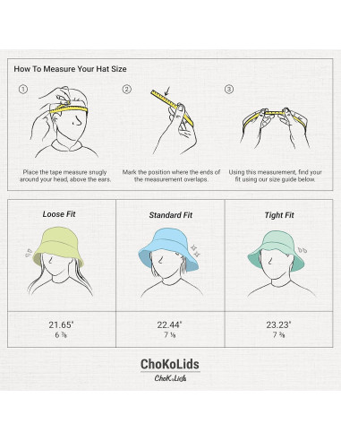 Sombrero de Cubo Desgastado CHOK.LIDS Unisex Algodón UPF 50+