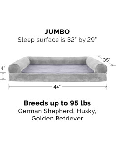Cama para Perros Jumbo Furhaven con Gel Refrigerante - Gris Humo 2