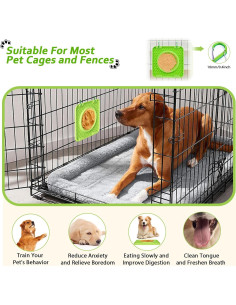 Alfombrilla de Lamer HOSGOT para Perros y Gatos Verde 3 en 1 2