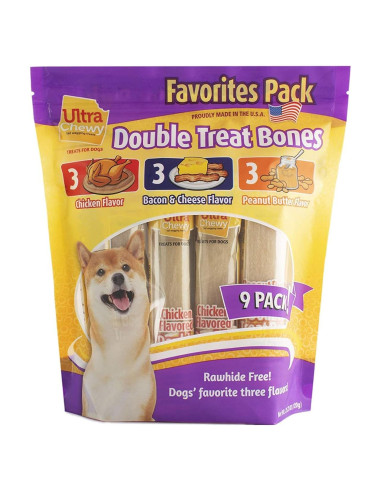 Huesos Doble Tratamiento Ultra Masticables Ultra Chewy 9 Piezas