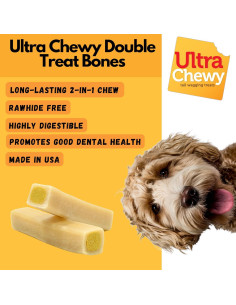 Huesos Doble Tratamiento Ultra Masticables Ultra Chewy 9 Piezas 2