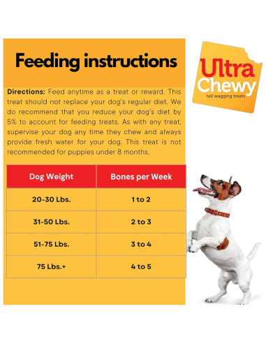 Huesos Doble Tratamiento Ultra Masticables Ultra Chewy 9 Piezas