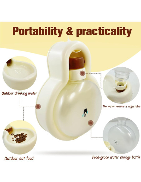 Botella de Agua Portátil para Perros PETMGCOO 384ml - A Prueba de Fugas