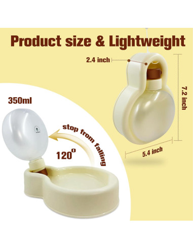 Botella de Agua Portátil para Perros PETMGCOO 384ml - A Prueba de Fugas