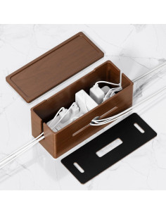 Caja de Gestión de Cables HomeBliss Extra Grande de Madera 2
