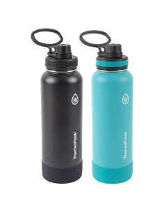 Juego de 2 Botellas de Agua Aisladas ThermoFlask 1.2L Negro
