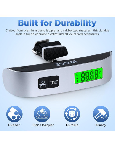 Báscula de Equipaje Digital WGGE 50kg con Pantalla LCD