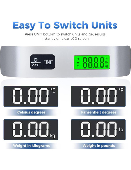 Báscula de Equipaje Digital WGGE 50kg con Pantalla LCD