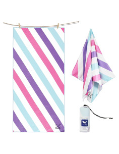 Toalla de Playa Grande Flotilla de Ballenas Rosa 152.4x76.2cm