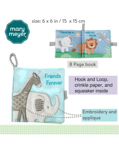 Libro de Tela Suave Mary Meyer Amigos para Siempre 15x15cm 2
