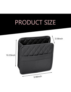 Organizador de Asiento de Coche Ferianl Negro Impermeable 2